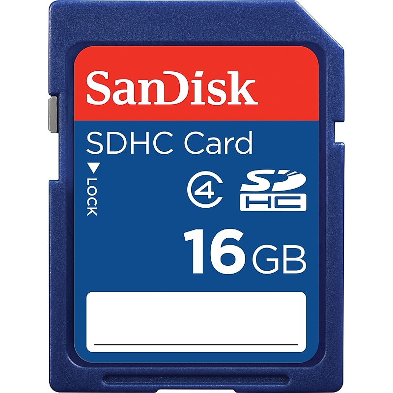 SanDisk Standard 16GB SDHC Memory Card, Class 4 (SDSDB-016G-A46) image 1