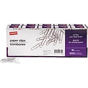 Staples® Jumbo Paper Clips, Nonskid, 10/Pack with 100/box (A7026606/72577)