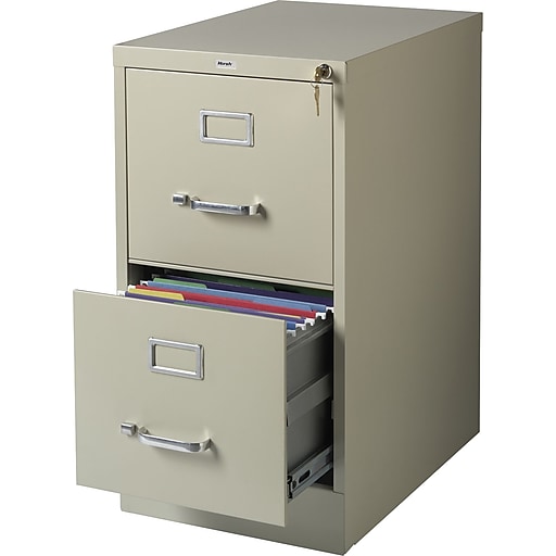 staples 2-drawer letter size vertical file cabinet, putty (22-inch
