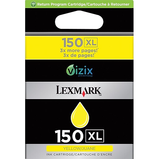 Lexmark 150XL Yellow Ink Cartridge (14N1618), High Yield at Staples