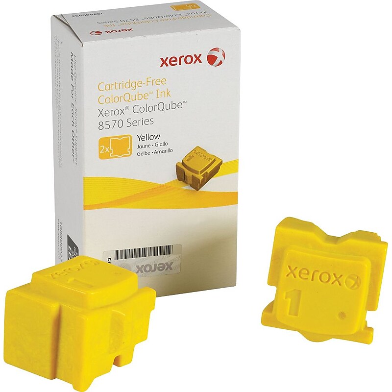 Xerox 108R00928 Yellow Standard Yield Ink Cartridge, 2/Pack image 1