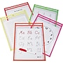 C-Line 9" x 12" Reusable Dry Erase Pocket, Assorted Neon Colors, 10/Pack (CLI40810)~#|#~s0436973_sc7