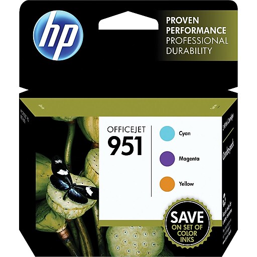 HP 951 Color Ink Cartridges, C/M/Y, Combo Pack (CR314FN) Staples