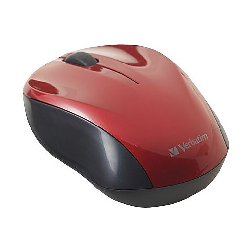 Shop Staples for Verbatim Nano Wireless Notebook Optical Mouse Red