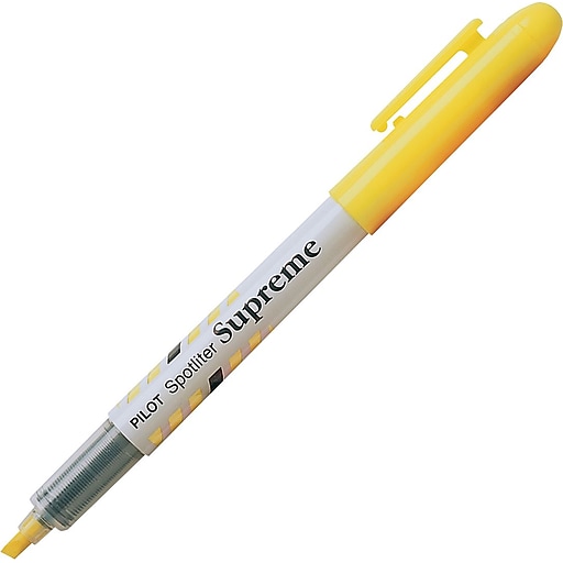 Pilot Spotliter Supreme Fluorescent Highlighters, Chisel Tip, Yellow