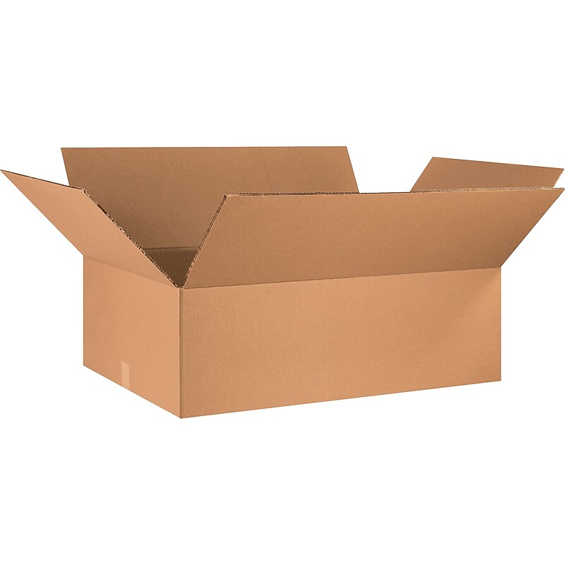SI Products 36" x 24" x 12" Shipping Boxes, 48 ECT Double Wall, Brown, 5/Bundle (HD362412DW) image 1
