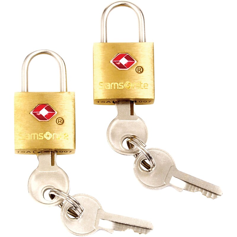 Samsonite Key Lock, Gold/Brass, 2/Pack (44348-1367) image 1