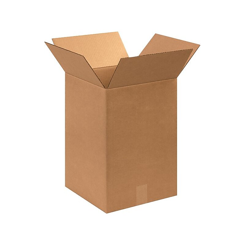 12" x 12" x 18" Shipping Boxes, 32 ECT, Brown, 25/Bundle (121218) image 1