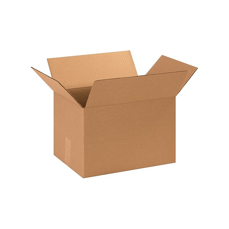 13.25" x 10.25" x 9" Shipping Boxes, 32 ECT, Brown, 25/Bundle (13109SC) image 1