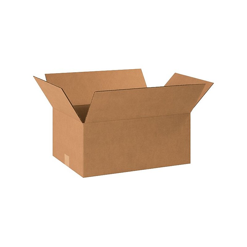 18.5" x 12.5" x 8" Shipping Boxes, 32 ECT, Brown, 25/Bundle (18128R) image 1