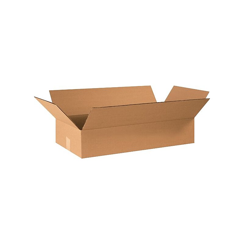 24" x 12" x 4" Shipping Boxes, 32 ECT, Brown, 25/Bundle (24124) image 1