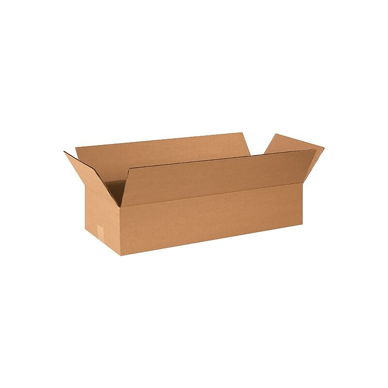 24" x 6" x 4" Shipping Boxes, 32 ECT, Brown, 25/Bundle (2464) image 1