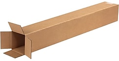 4" x 4" x 28" Shipping Boxes, 32 ECT, Brown, 25/Bundle (4428)