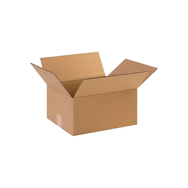12" x 10" x 6" Shipping Boxes, Brown, 25/Bundle (HD12106) image 1