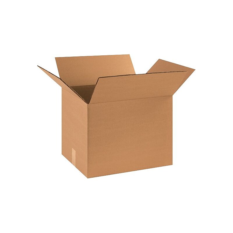 18" x 14" x 14" Shipping Boxes, 48 ECT Double Wall, Brown, 15/Bundle (HD181414DW) image 1