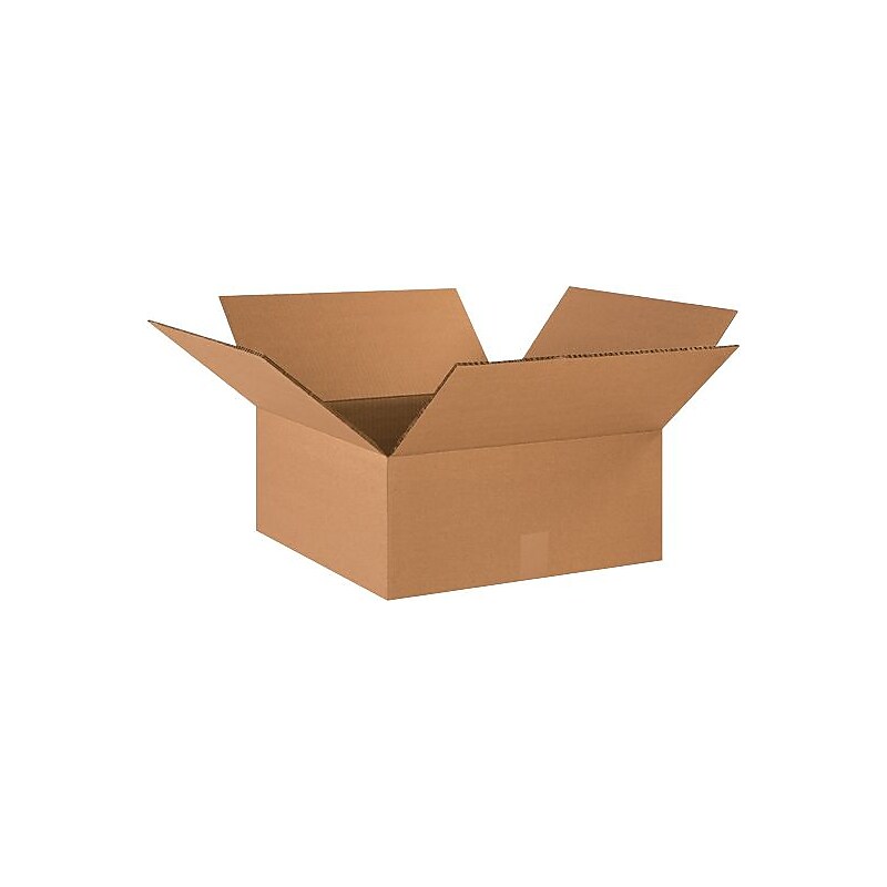 18" x 18" x 8" Shipping Boxes, 48 ECT Double Wall, Brown, 15/Bundle (HD18188DW) image 1