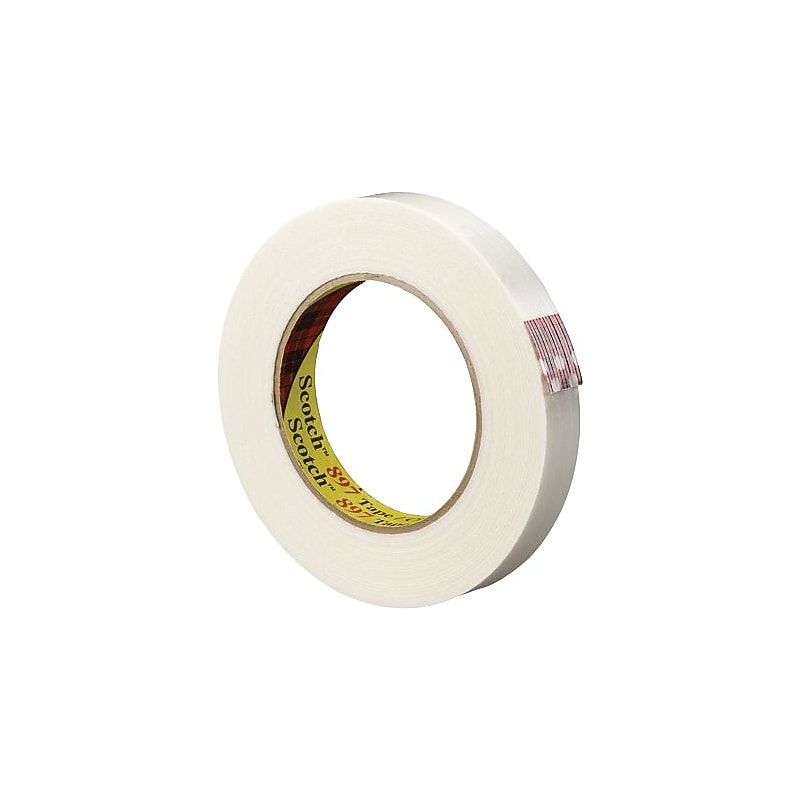 3M 897 6.0 Mil Strapping Tape, 3/4" x 60 yds., Clear, 12/Case (T91489712PK) image 1