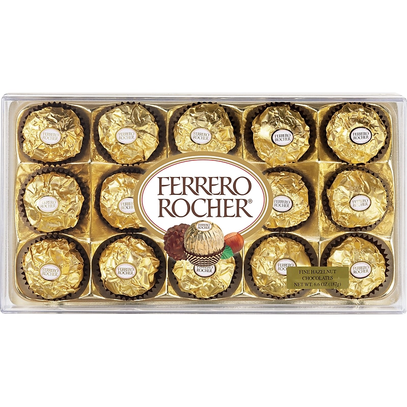 Ferrero Rocher Hazelnut Milk Chocolate Candy Bar, 15/Pack (12668) image 1