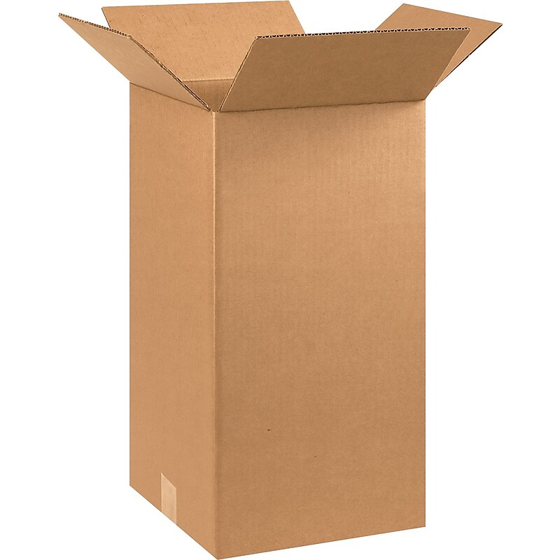 10" x 10" x 20" Shipping Boxes, 32 ECT, Brown, 25/Bundle (101020) image 1