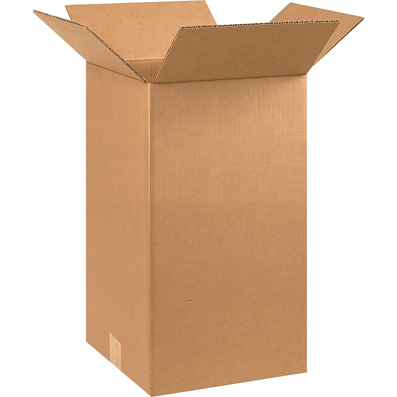10" x 10" x 18" Shipping Boxes, 32 ECT, Brown, 25/Bundle (101018) image 1
