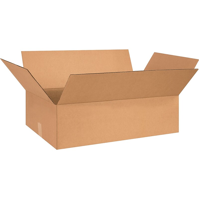 26" x 15" x 5" Shipping Boxes, 32 ECT, Brown, 20/Bundle (26155) image 1