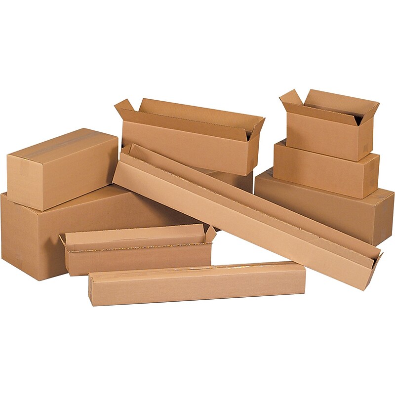 26" x 8" x 8" Shipping Boxes, 32 ECT, Brown, 25/Bundle (2688) image 1