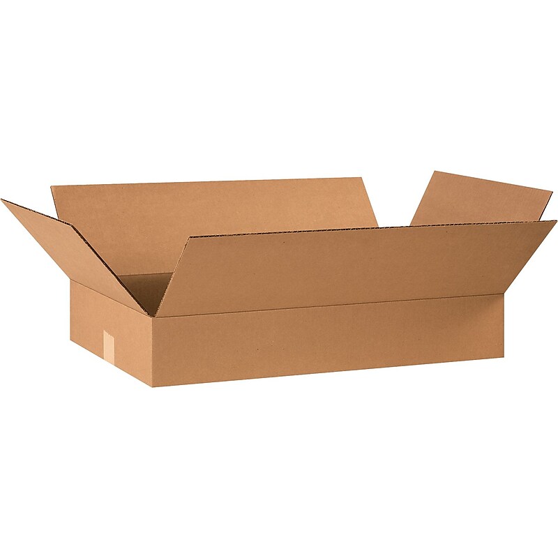 24" x 14" x 4" Shipping Boxes, 32 ECT, Brown, 25/Bundle (24144) image 1