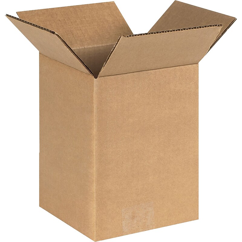 6" x 6" x 8" Shipping Boxes, 32 ECT, Brown, 25/Bundle (668) image 1