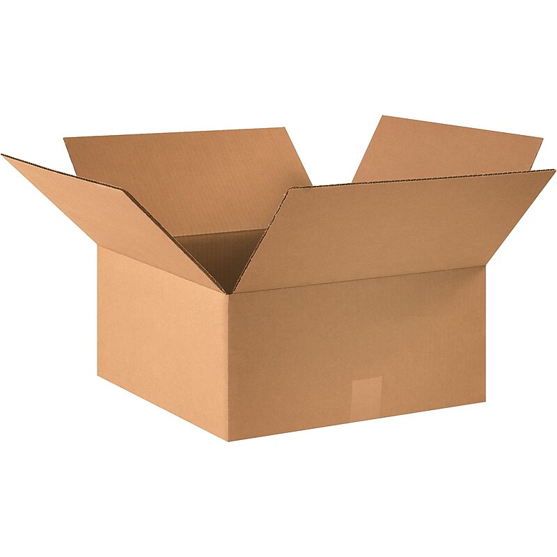 16" x 16" x 7" Shipping Boxes, 32 ECT, Brown, 25/Bundle (16167) image 1