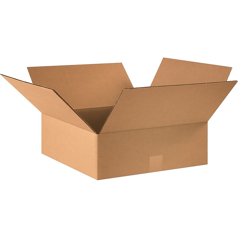 16" x 16" x 5" Shipping Boxes, 32 ECT, Brown, 25/Bundle (16165) image 1