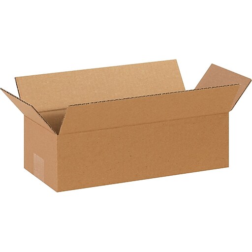 14" x 4" x 4" Shipping Boxes, 32 ECT, Brown, 25/Bundle (1444) Staples