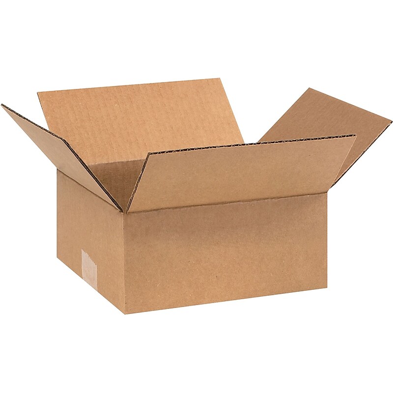 9" x 8" x 4" Shipping Boxes, 32 ECT, Brown, 25/Bundle (984) image 1