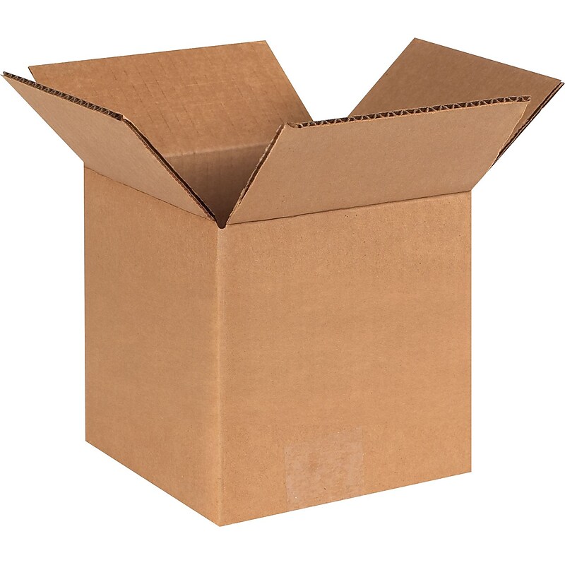 6" x 6" x 6" Shipping Boxes, Brown, 25/Bundle (HD666) image 1