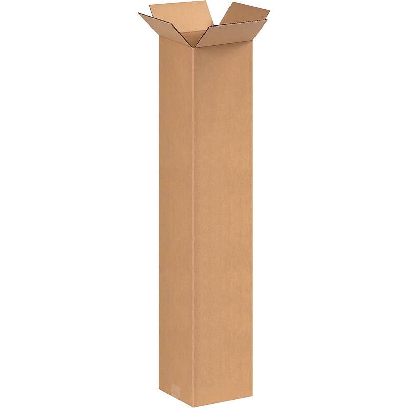 8" x 8" x 40" Shipping Boxes, 32 ECT, Brown, 20/Bundle (8840) image 1