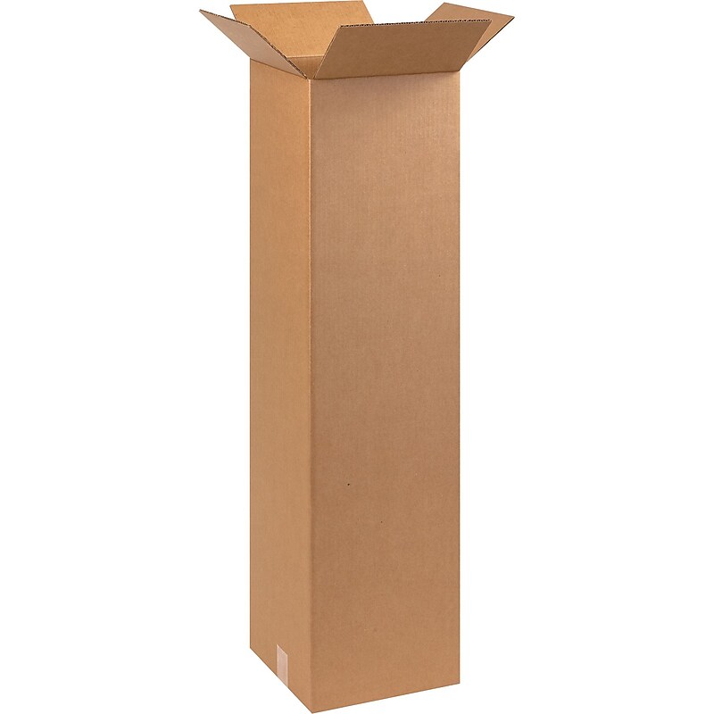 10" x 10" x 40" Shipping Boxes, 32 ECT, Brown, 25/Bundle (101040) image 1