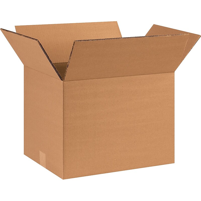 16" x 12" x 12" Shipping Boxes, Brown, 15/Bundle (HD161212DW) image 1