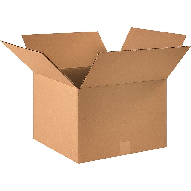 16" x 16" x 11" Shipping Boxes, 32 ECT, Brown, 25/Bundle (161611) image 1
