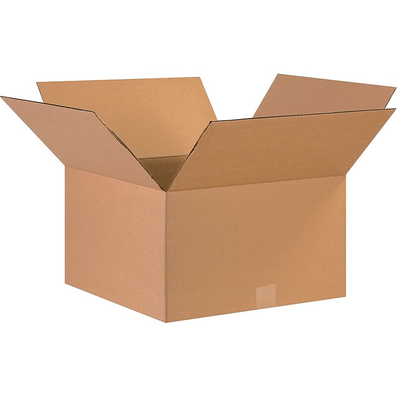 17" x 17" x 10" Shipping Boxes, 32 ECT Brown, 25/Bundle (171710) image 1