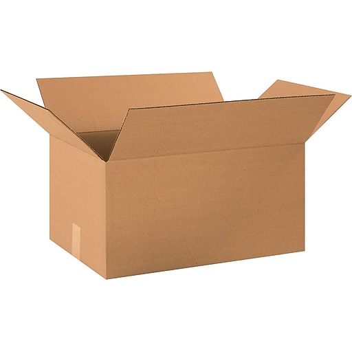 20" x 13" x 10" Shipping Boxes, 32 ECT, Brown, 25/Bundle (201310) Staples