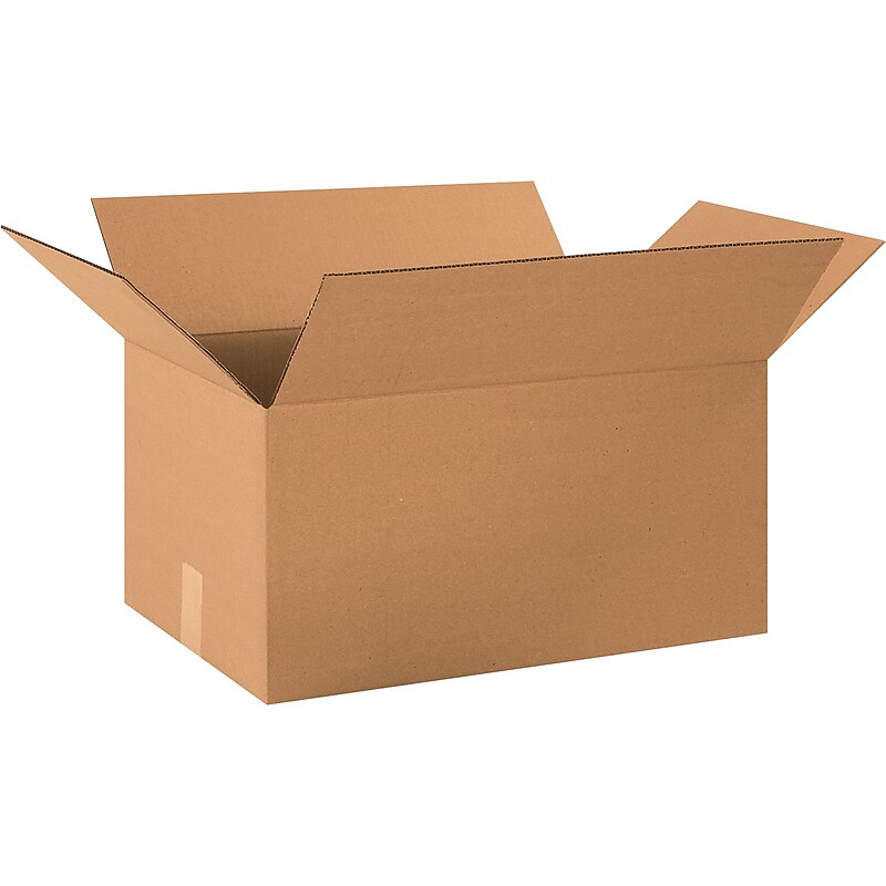 20" x 13" x 10" Shipping Boxes, 32 ECT, Brown, 25/Bundle (201310) image 1