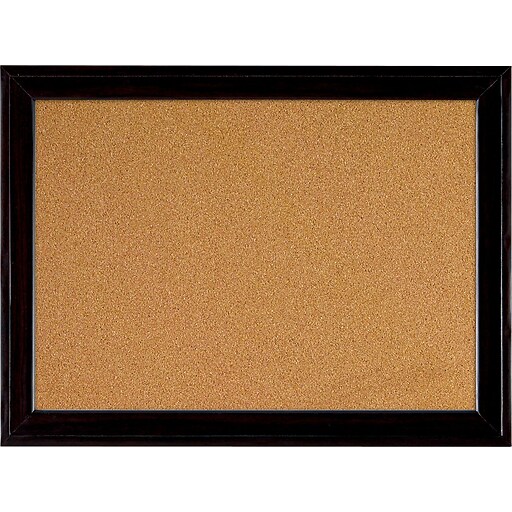 Quartet® 17" x 23" Cork Board with Black Frame Staples