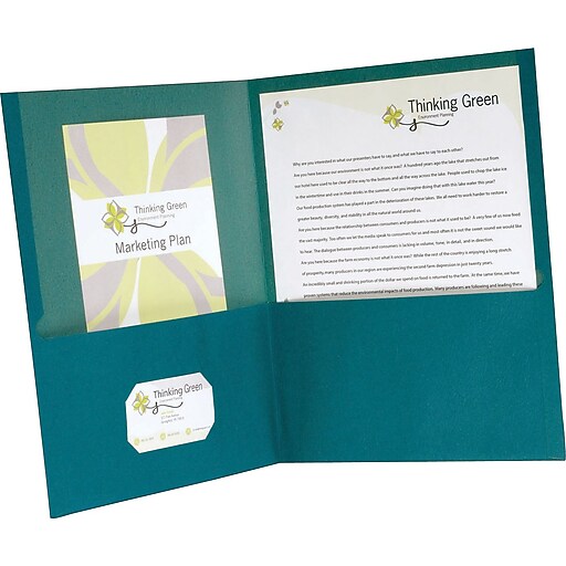 Oxford® 2Pocket Portfolio Folder, Blue, 10/Pack (00571) Staples