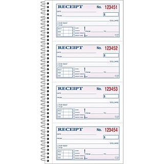 Adams 2-Part Carbonless Receipt Book, 5" x 11", 200 Sets/Book (SC1152)~#|#~s0447628_sc7