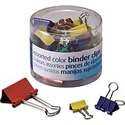 Officemate Colored Binder Clips Assortment, Assorted Sizes and Colors, 30/Pack (31026)