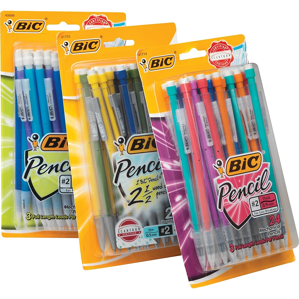 BIC Mechanical Pencils with Assorted Colorful Barrels