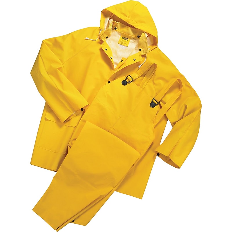 Anchor Brand Rainsuits, PVC/Polyester, 4XL Size, Front Closure, Yellow image 1
