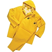 Anchor Brand Rainsuits, PVC/Polyester, 4XL Size, Front Closure, Yellow