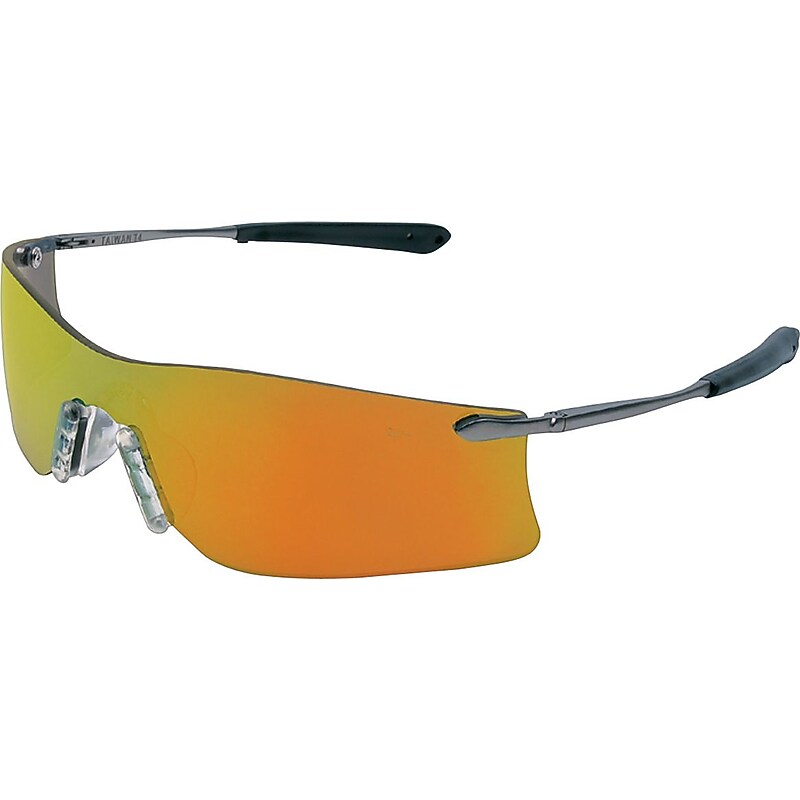 MCR Safety Crews Anti-Fog Safety Glasses, Wraparound, Gray Lens (KD210) image 1