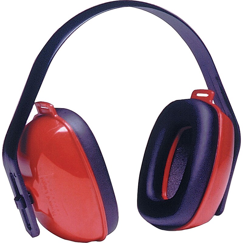 Howard Leight QM24+ Overhead Earmuffs, NRR 25 dB, Red/Blue (QM24) image 1