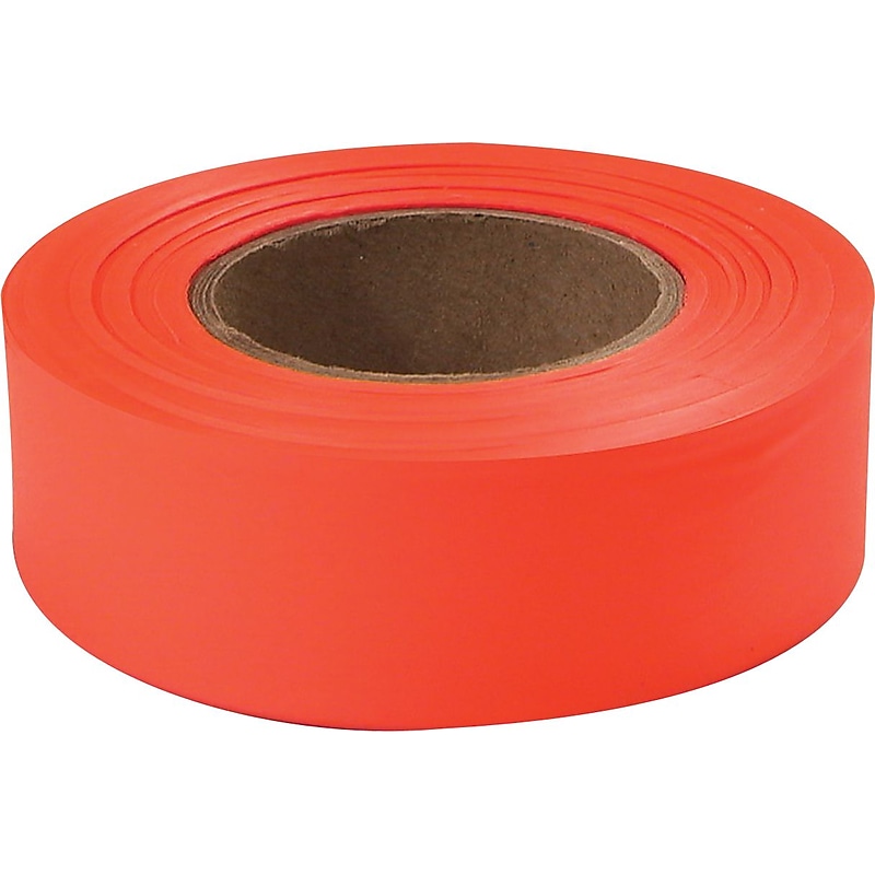 Empire Level Flagging Tapes, Fluorescent Glo-Orange, 200' Length (272-77-002) image 1